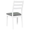 vidaXL Chaises à manger coussins 2 pcs blanc bois massif caoutchouc