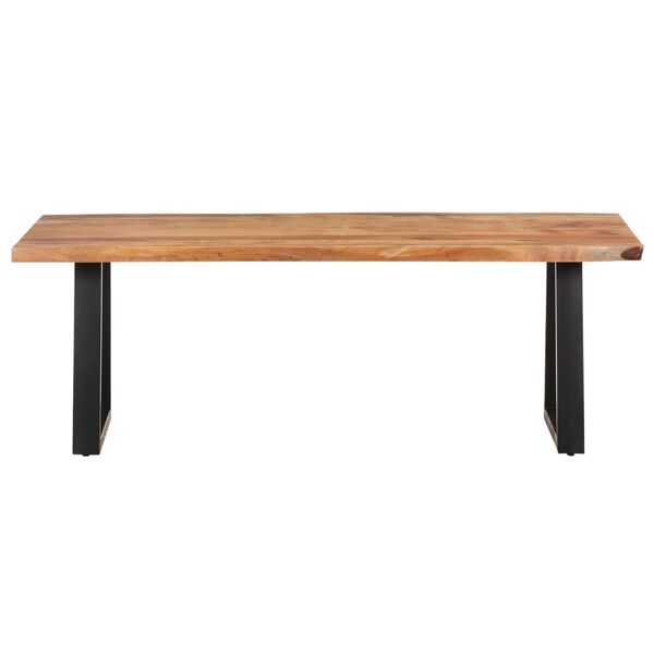 vidaXL Table basse avec bord naturel 115x60x40 cm Bois d'acacia massif