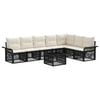 vidaXL Ensemble de canap&eacute; de jardin 8 pcs Noir polyrotin