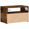 vidaXL Table de chevet murale ch&ecirc;ne fum&eacute; 45x26x28,5 cm
