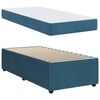 vidaXL Cadre de lit avec matelas Bleu 90 x 190 cm tissu