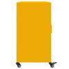 vidaXL Buffet jaune moutarde 100,5x39x72 cm acier