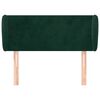 vidaXL T&ecirc;te de lit avec oreilles Vert fonc&eacute; 103x23x78/88 cm Velours