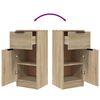 vidaXL Buffet Chêne sonoma 30x30x70 cm Bois d'ingénierie