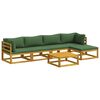 vidaXL Ensemble de Canap&eacute;s 6 pc Naturel Bois d'Acacia Massif