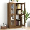 vidaXL Armoire &agrave; vitrine Ch&ecirc;ne brun 82,5x30,5x150 cm Bois d'ing&eacute;nierie