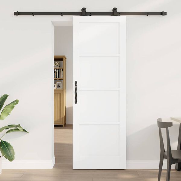 vidaXL Porte coulissante ORKDAL Blanc 73,5 x 211 cm Pin massif