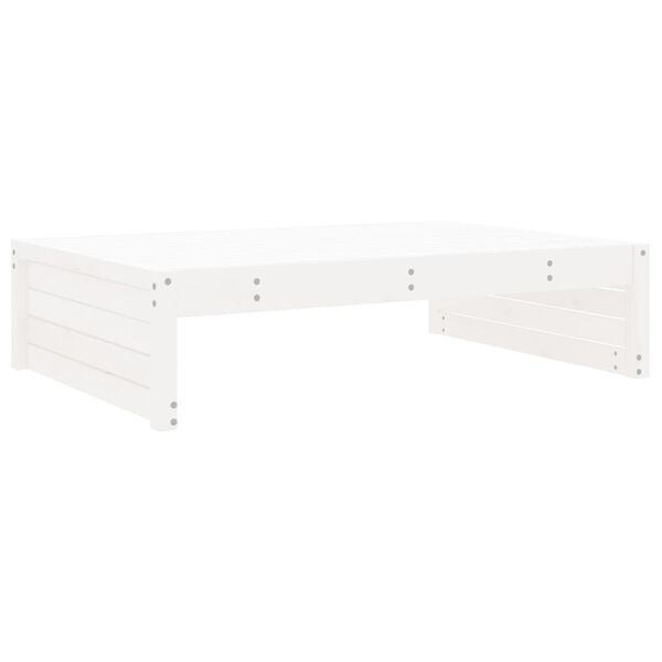 vidaXL Salon de jardin 2 pcs blanc bois de pin massif