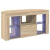 vidaXL Meuble TV LED d'Angle 100 x 40 x 50 cm Ch&ecirc;ne Sonoma