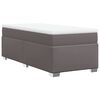vidaXL Sommier à lattes de lit avec matelas Gris 90x190 cm Similicuir