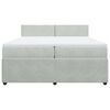 vidaXL Sommier &agrave; lattes de lit et matelas Gris clair 200x200cm Velours