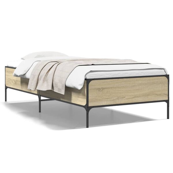 vidaXL Cadre de lit sans matelas ch&ecirc;ne sonoma 90x190 cm