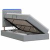 vidaXL Lit de rangement LED avec matelas Gris clair 120 x 200 cm Tissu