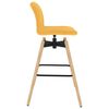 vidaXL Chaises pivotantes de bar lot de 2 jaune tissu