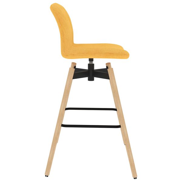 vidaXL Chaises pivotantes de bar lot de 2 jaune tissu