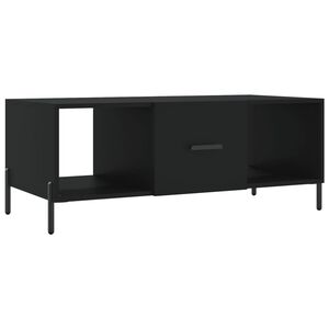 vidaXL Table basse noir 102x50x40 cm bois d'ing&eacute;nierie