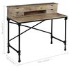 vidaXL Bureau Bois de manguier massif et acier 110 x 50 x 96 cm