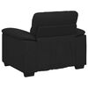 vidaXL Fauteuil noir 60 cm tissu