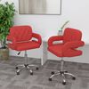 vidaXL Chaises pivotantes &agrave; manger lot de 2 bordeaux similicuir