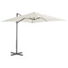 vidaXL Parasol de jardin avec base portable sable