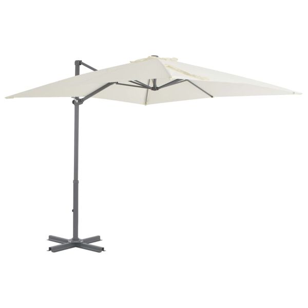 vidaXL Parasol de jardin avec base portable sable