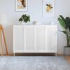 vidaXL Portes d'armoire &agrave; persiennes 4pcs blanc 99,3x39,4cm pin massif