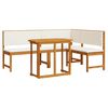 vidaXL Ensemble de banc de jardin 3 pcs Marron Bois d'Acacia Massif