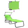 vidaXL Chaise longue pliante Vert 190 x 57 x 81 cm oxford