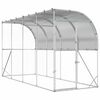 vidaXL Poulailler contre le mur Argent&eacute; 600 x 150 x 215 cm