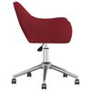 vidaXL Chaise pivotante de salle &agrave; manger Rouge bordeaux Tissu