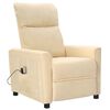 vidaXL Fauteuil &eacute;lectrique de massage Cr&egrave;me Tissu