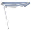 vidaXL Auvent manuel r&eacute;tractable sur pied 600x350 cm Bleu/Blanc