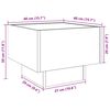 vidaXL Table de chevet avec LED infini chêne sonoma 40x40x30 cm