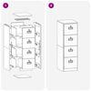 vidaXL Cabinet de Dossier avec tiroir 2 pcs Blanc 44 x 50 x 139 cm