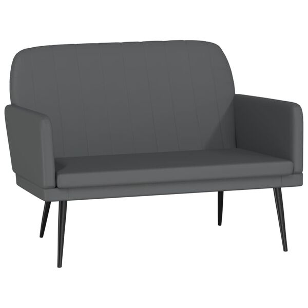 vidaXL Banc Gris 107x80x81 cm Similicuir