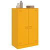 vidaXL Buffet jaune moutarde 67x39x107 cm acier