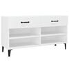 vidaXL Armoire &agrave; chaussures Blanc 102x35x55 cm Bois d'ing&eacute;nierie