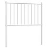 vidaXL T&ecirc;te de lit de remplacement m&eacute;tal blanc 80 cm