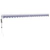 vidaXL Auvent r&eacute;tractable automatique bleu et blanc 5x3 m