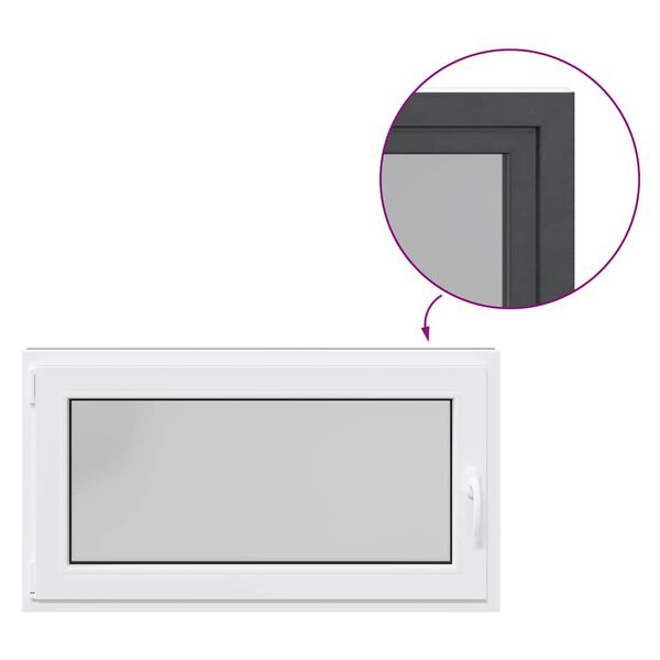 vidaXL Fen&ecirc;tre de sous-sol&laquo;&nbsp;RISOR&nbsp;&raquo; 110&nbsp;x&nbsp;70&nbsp;cm oscillo-battante DIN gauche anthracite