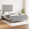 vidaXL Cadre de lit sans matelas gris clair 120x190 cm tissu