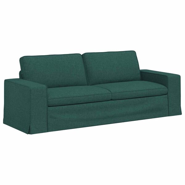 vidaXL Canap&eacute; Vert fonc&eacute; 222 x 80 x 82 cm tissu