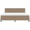 vidaXL Lit &agrave; ressorts avec matelas Cappuccino 200 x 200 cm Simili cuir