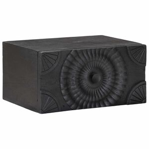 vidaXL Table de chevet faite main Noir 40 x 30 x 20 cm