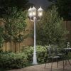 vidaXL Lumière de jardin Blanc 235 cm Aluminium