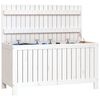 vidaXL Bo&icirc;te de rangement de jardin Blanc 115x49x60 cm Bois de pin