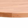 vidaXL Dessus de table &Oslash;80x4 cm rond bois massif de h&ecirc;tre