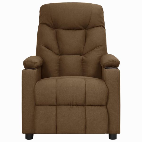 vidaXL Fauteuil inclinable Marron Tissu