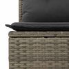 vidaXL Salon de jardin 4 pcs avec coussins gris résine tressée