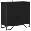 vidaXL Buffet Ch&ecirc;ne noir 79,5 x 35,5 x 74,5 cm